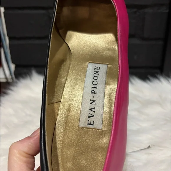 Evan Picone Black and Pink Women's Heels - Picture 12 of 15